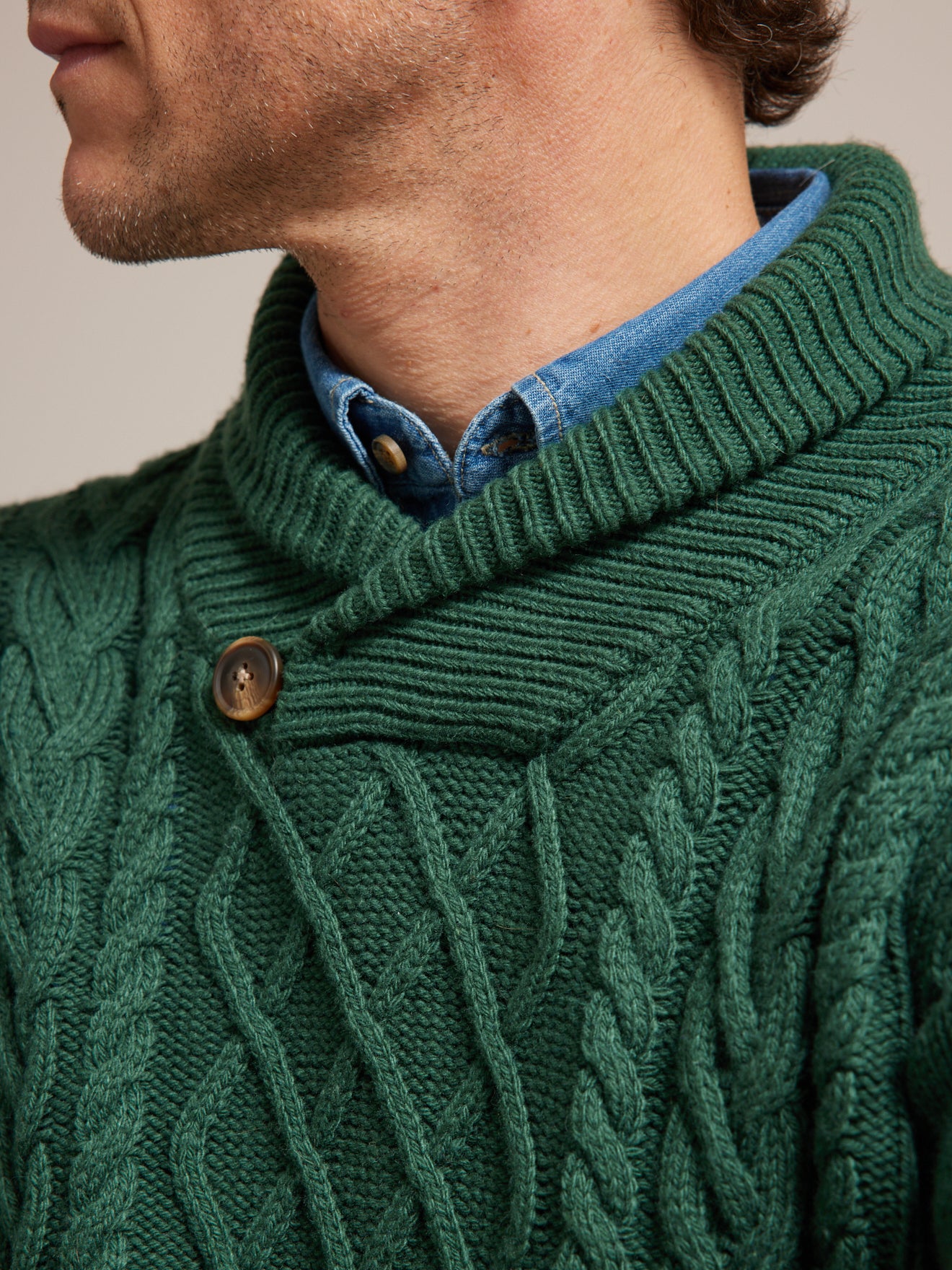 Pull torsadé homme - Laine RWS*