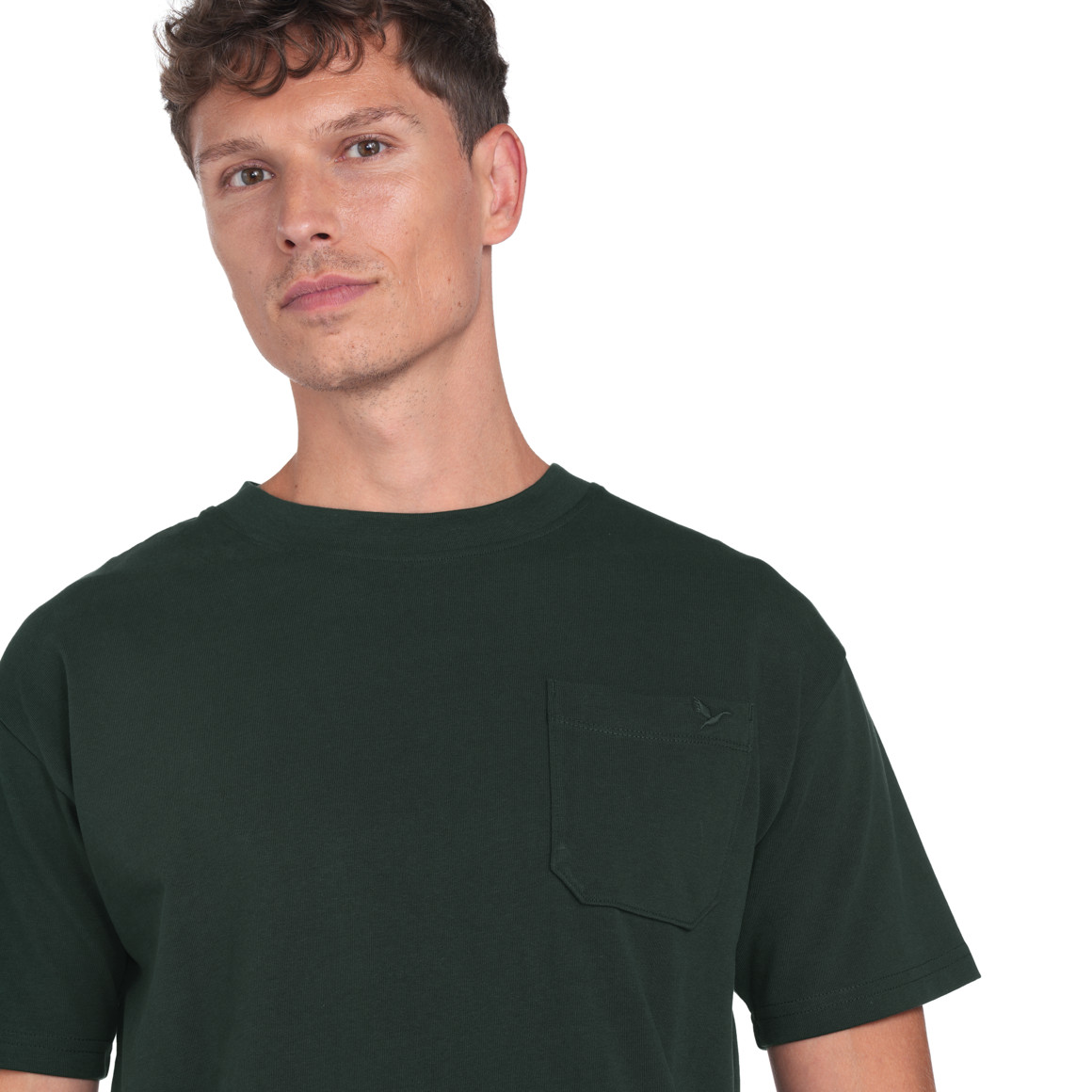 Jonas Nielsen Herren T-Shirt mit Brusttasche dunkelgrün