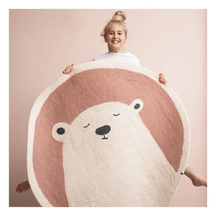 Muskhane Tapis Pasu Grizzly en feutre | Rose