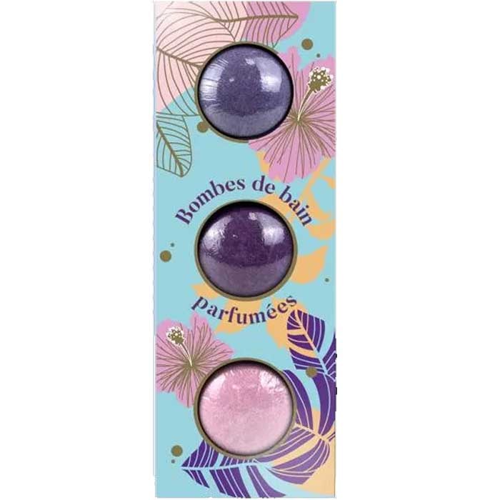 Coffret bombes de bains - Mûre, violette & rose - 3 x 150 g