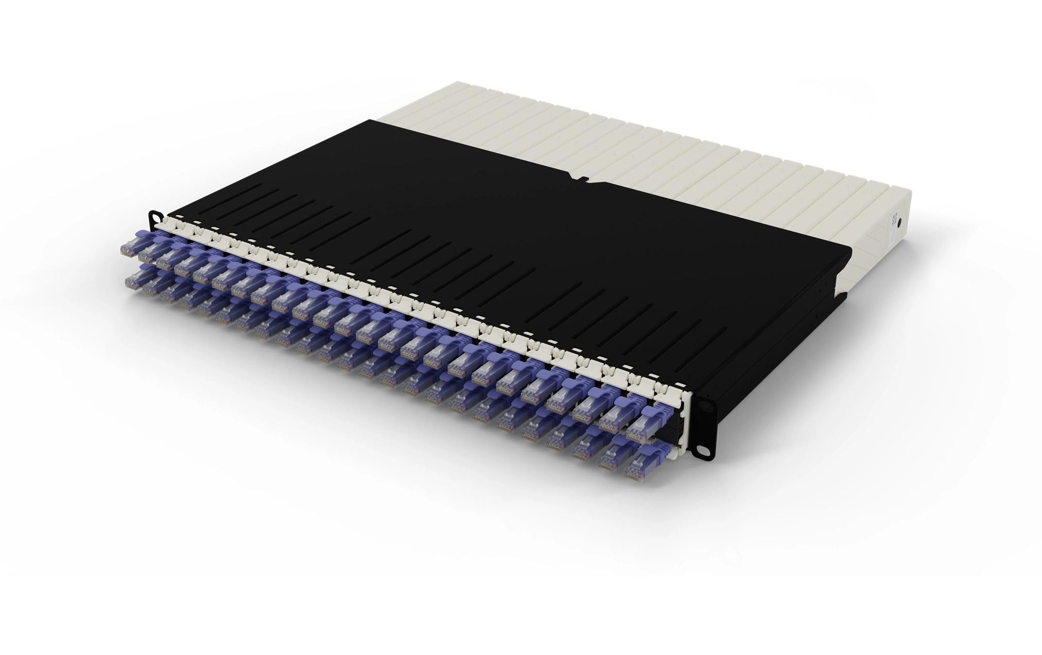 patchbox.one / 8RU / Cat 6A, UTP, 0.8 m, Violett<br>All-in-One Lösung für Ordnung im Netzwerkschrank