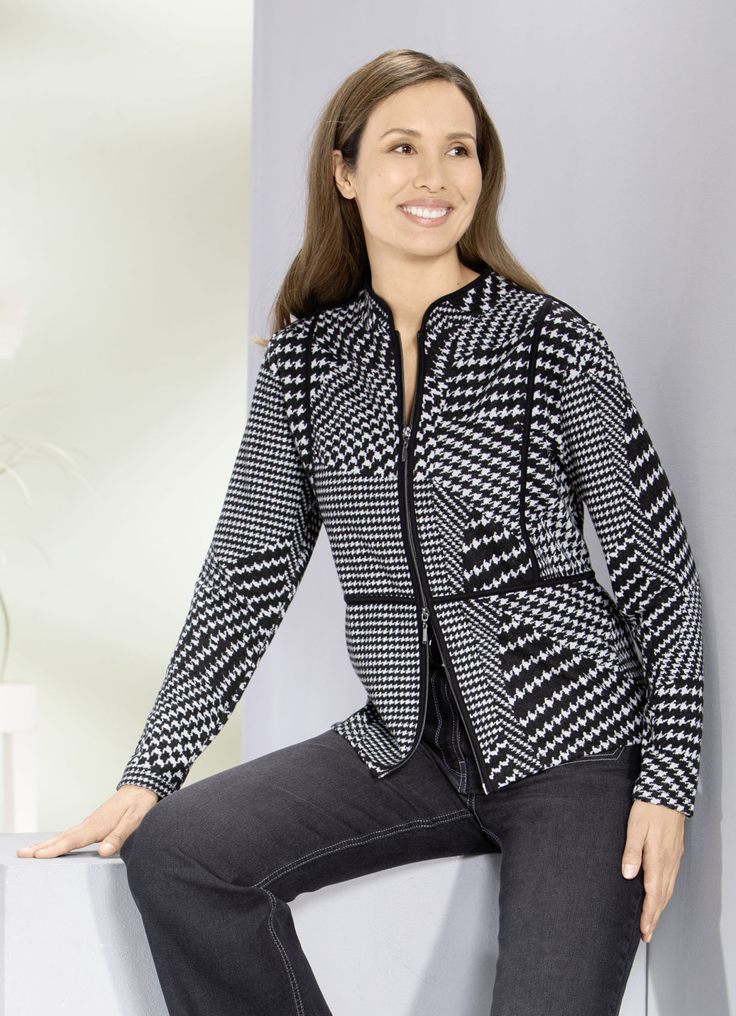 Flauschige Blusenjacke