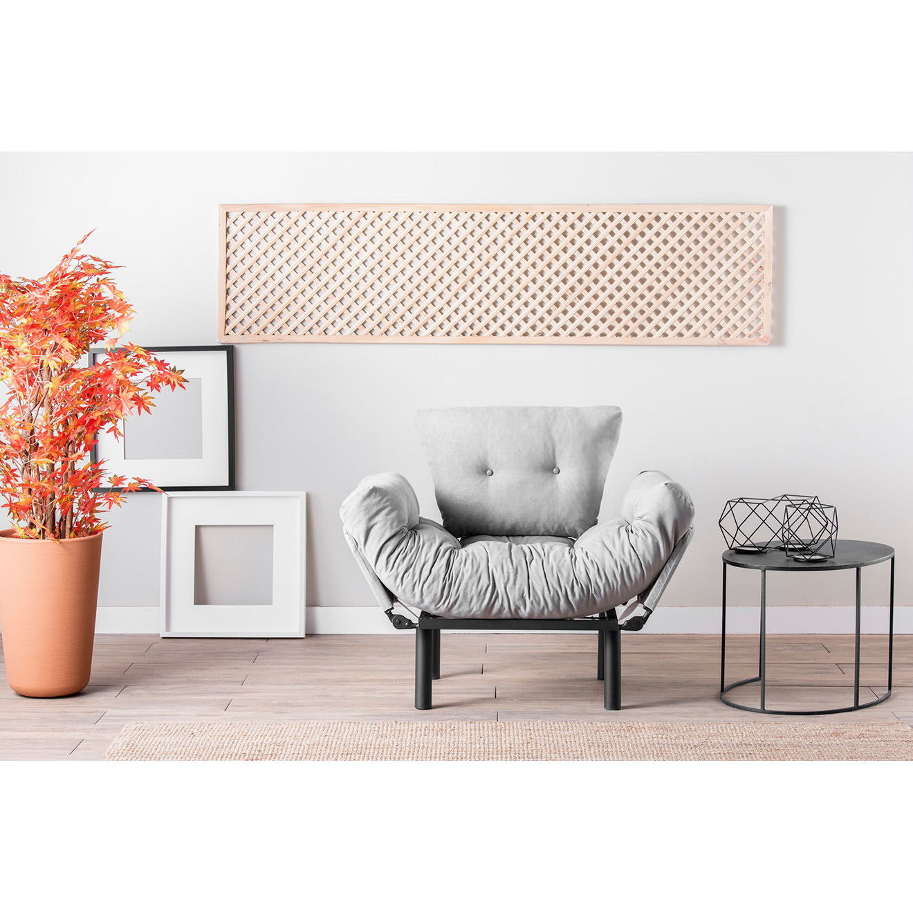 Atelier del Sofa Fauteuil Nitta gris - 60x53x45 cm