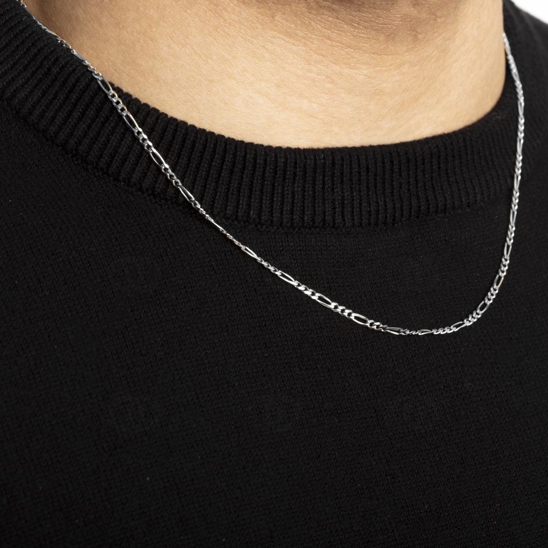 Figarokette 750/18 K Weissgold 2.3mm