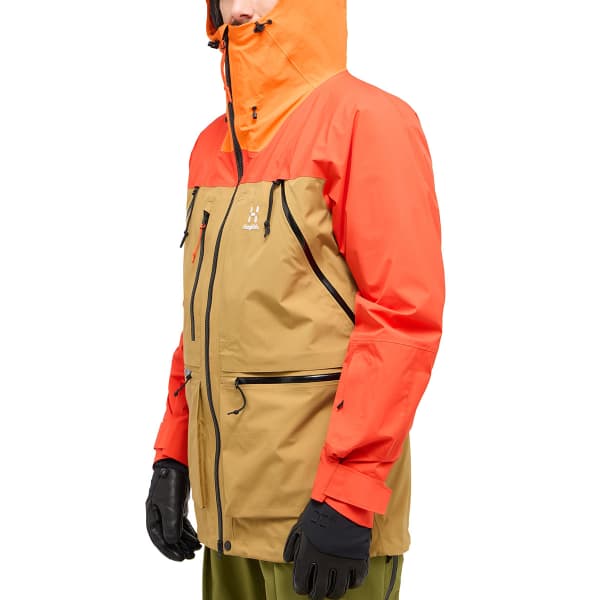 Veste ski de randonnée HAGLÖFS VASSI GTX PRO JACKET M CINNAMON BROWN/HABANERO