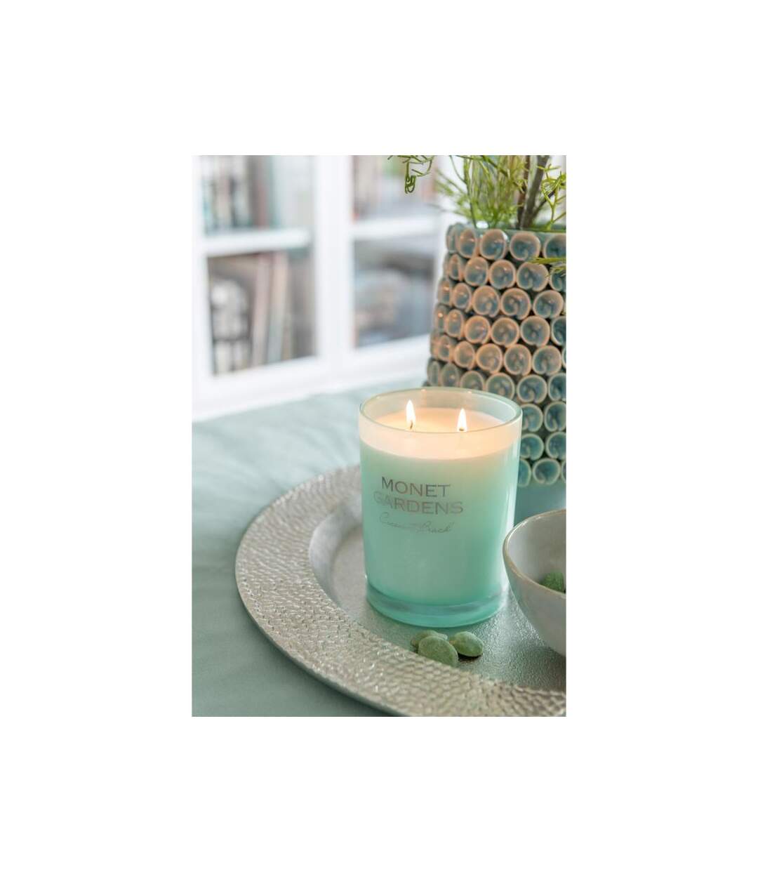 Paris Prix - Bougie Parfumée monet Gardens 13cm Bleu Azur