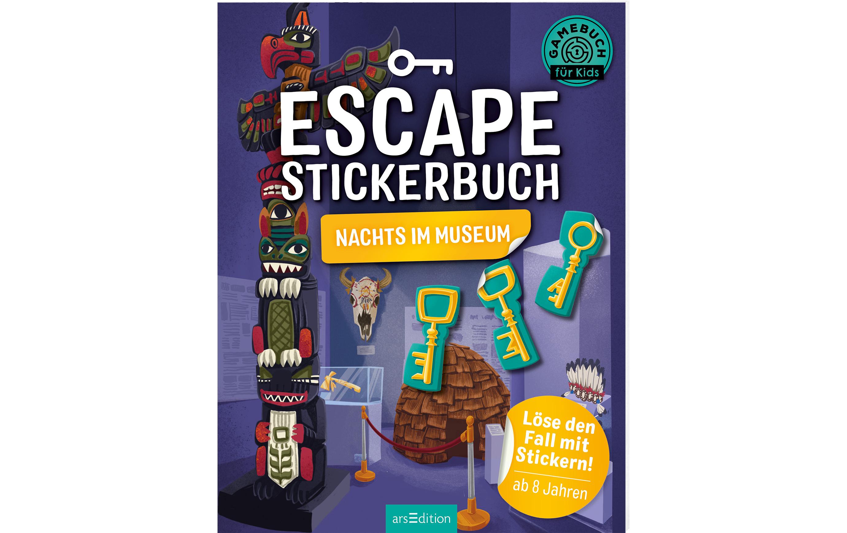 Escape-Stickerbuch: Nachts im Museum 32 SeitenFür alle Escape-Rätsel- und Stickerfans