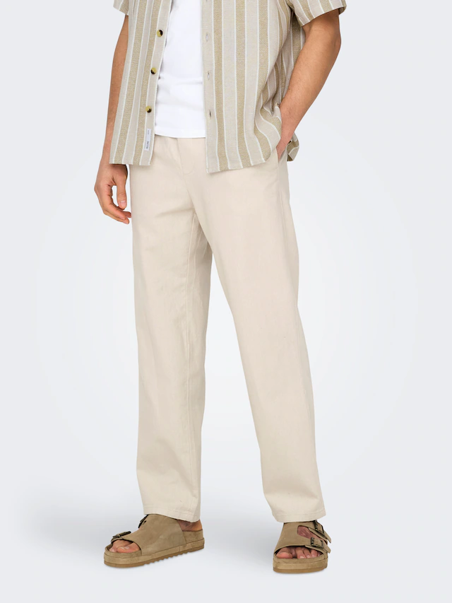 ONLY & SONS Trainingshose »ONSSINUS LOOSE 0007 COT LIN PANT NOOS«