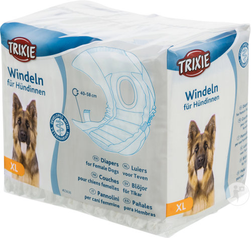 Trixie Couche Pour Chiens Femelles XL 40-58cm 12 Pièces