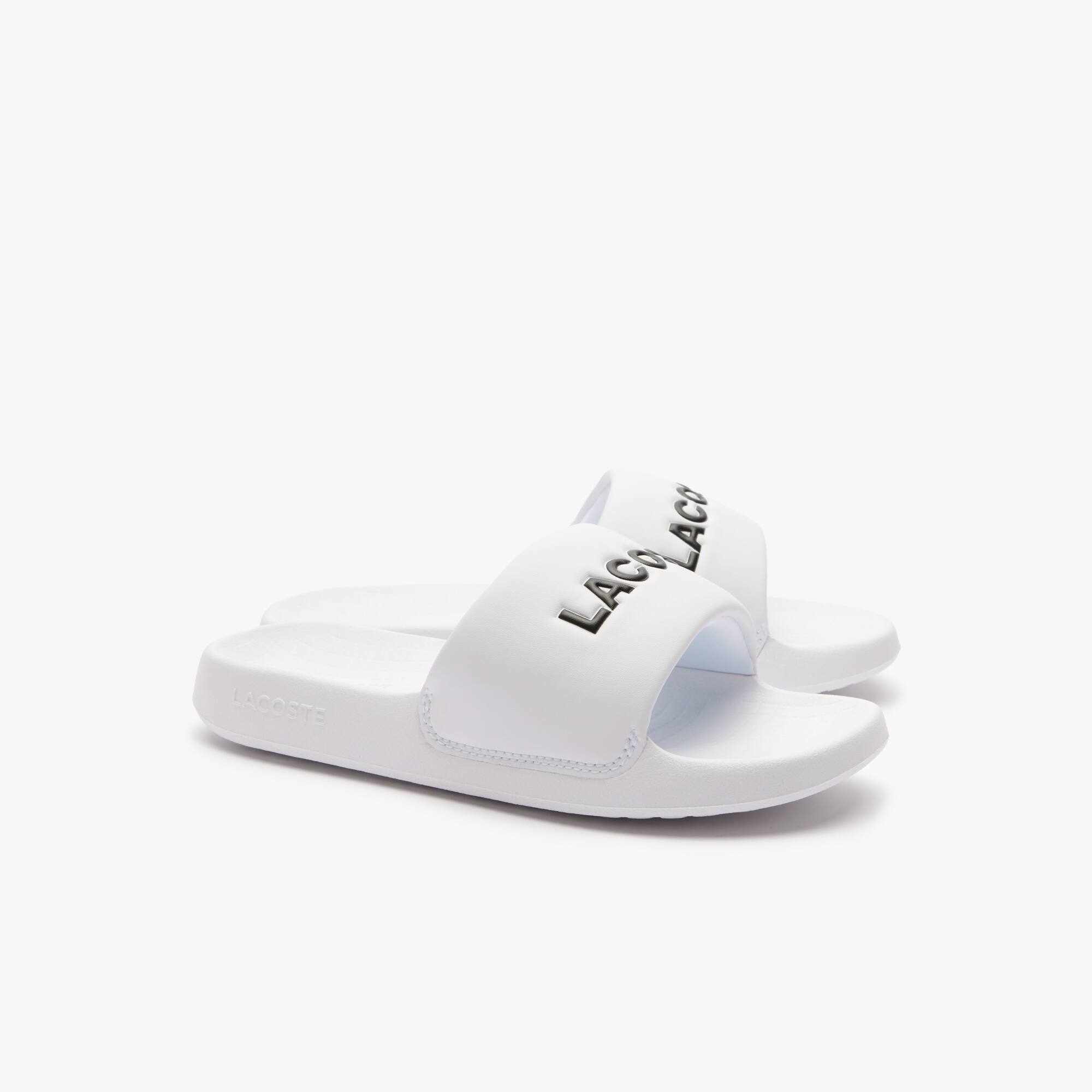 Claquettes Serve Slide 1. femme en tissu Claquettes & Sandales - Blanc - Lacoste - Femme