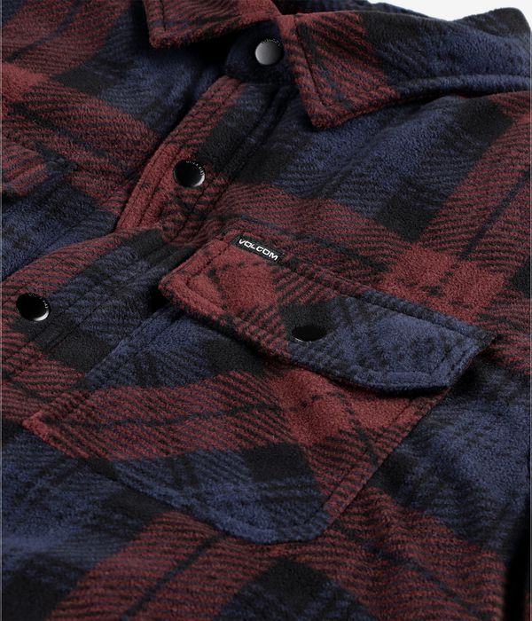 Volcom Bowered Fleece Hemd (merlot)