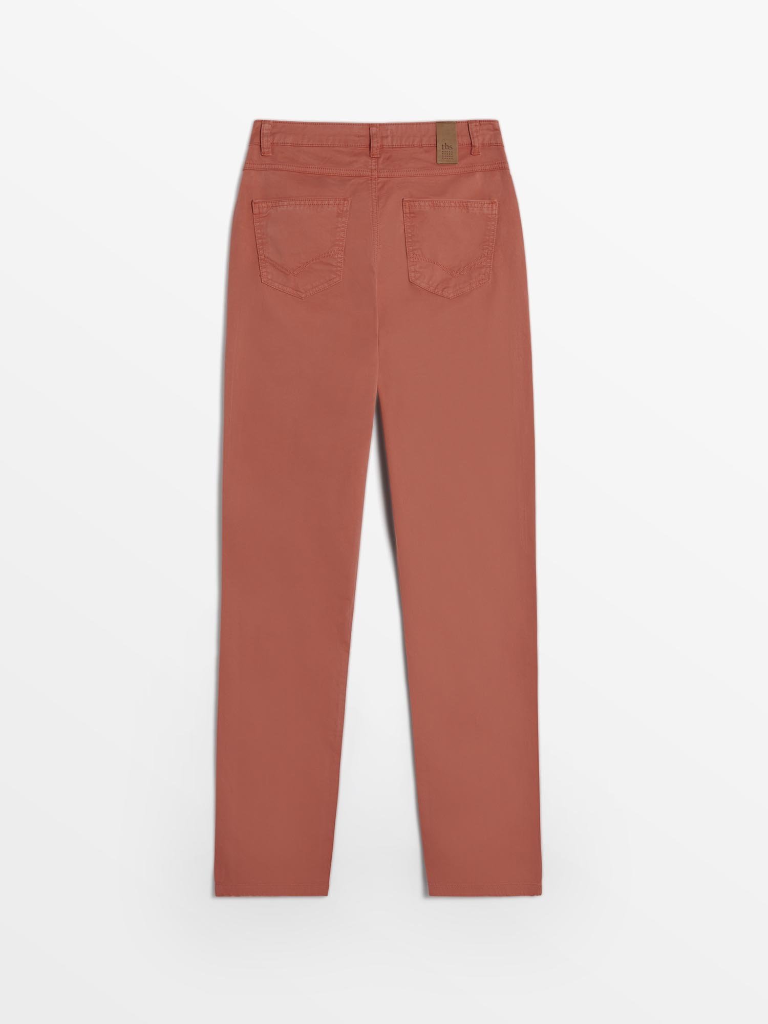 Pantalon Femme Coton Stretch Orange