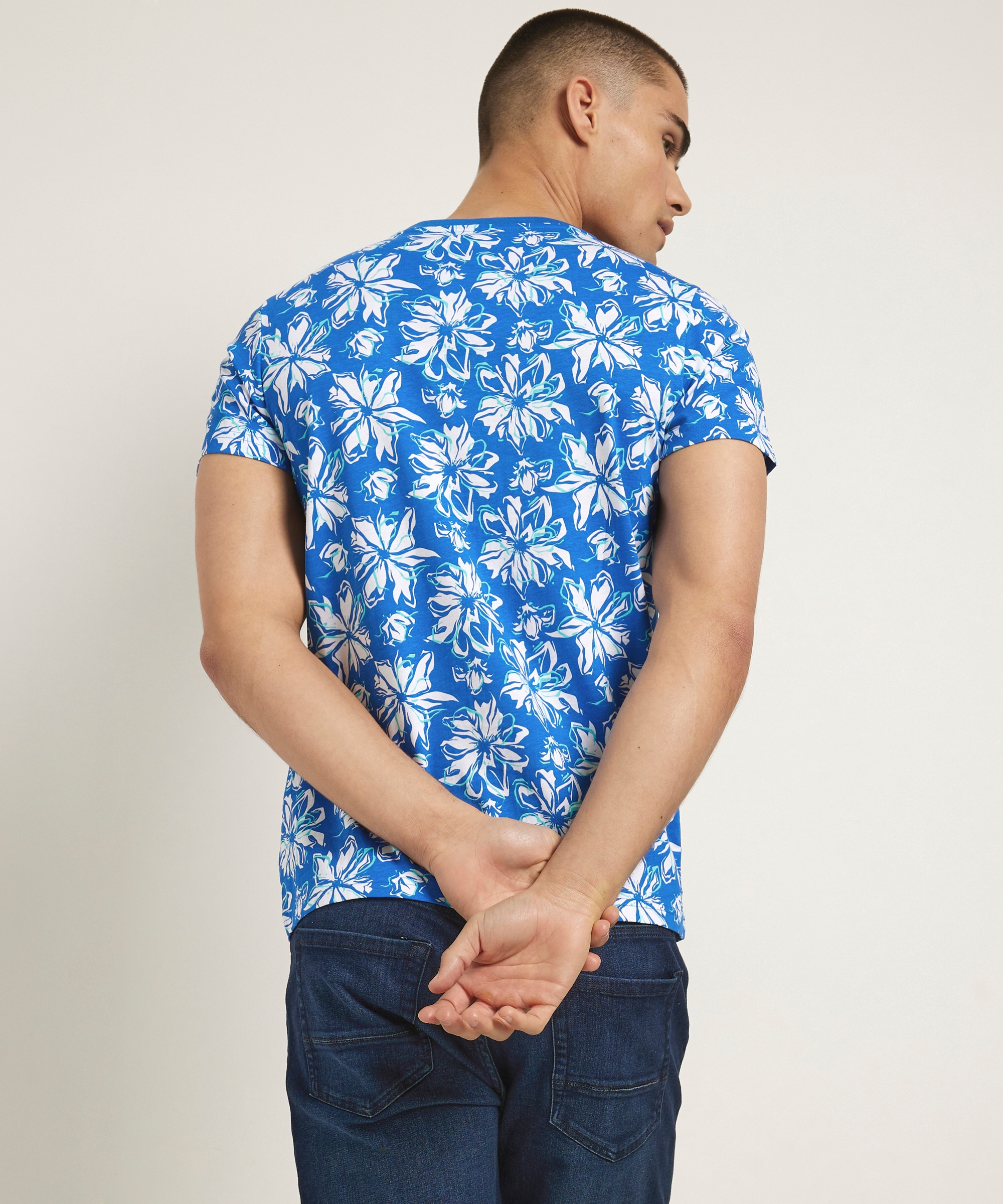 jersey t-shirt bloemenprint