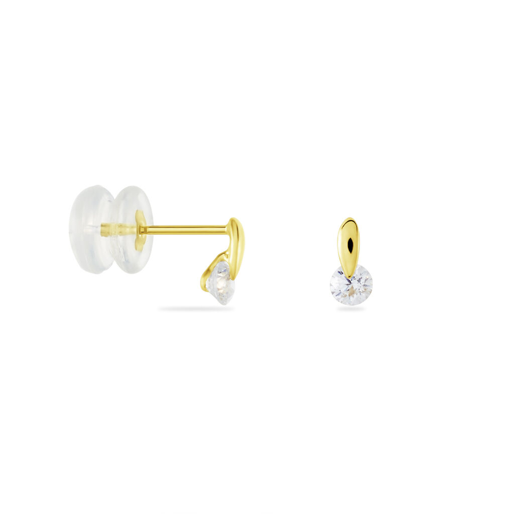 Boucles D'oreilles Pendantes Clementa Or Jaune Oxyde De Zirconium