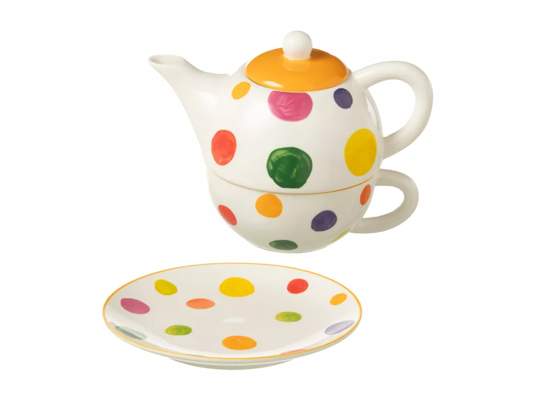 Théière & Tasse avec Sous-Tasse 