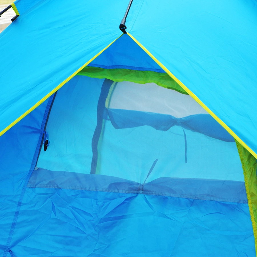 Outsunny Campingzelt für 3-4 Personen blau, gelb