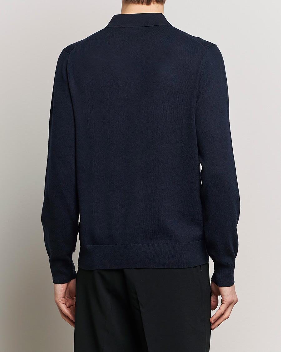 Filippa K Knitted Polo Shirt Navy