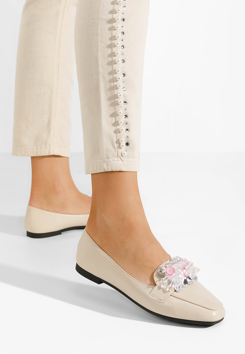 Mocassins femme beige Milagros