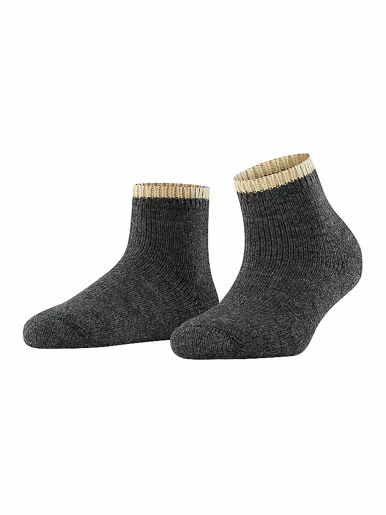 FALKE Socken Cosy Plush anthra.mel schwarz