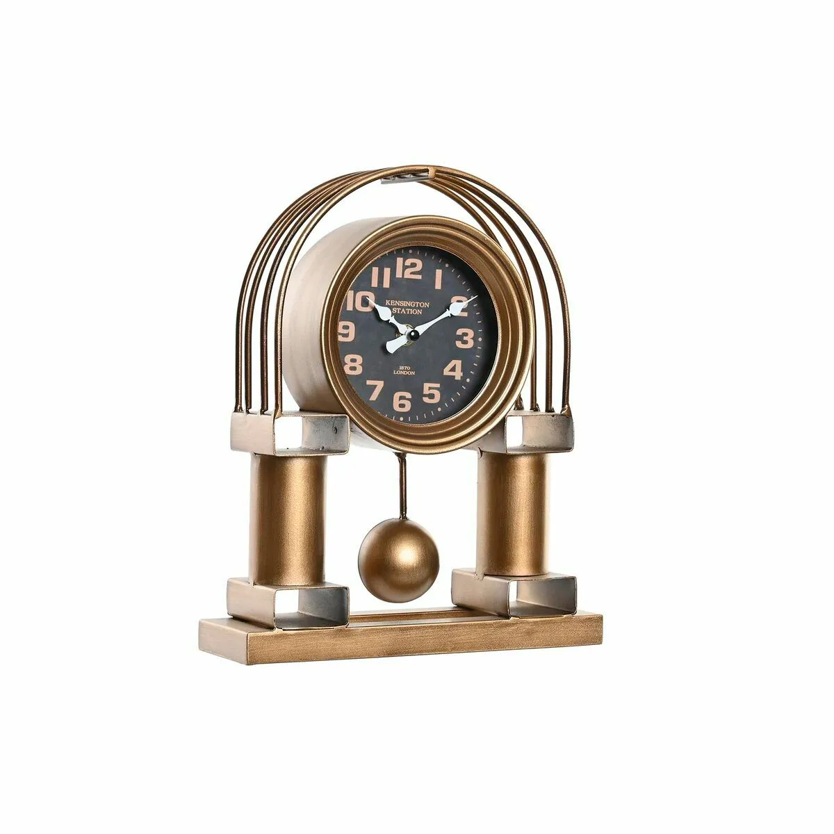 DKD Home Decor Horloge Table DKD Noir Verre Doré