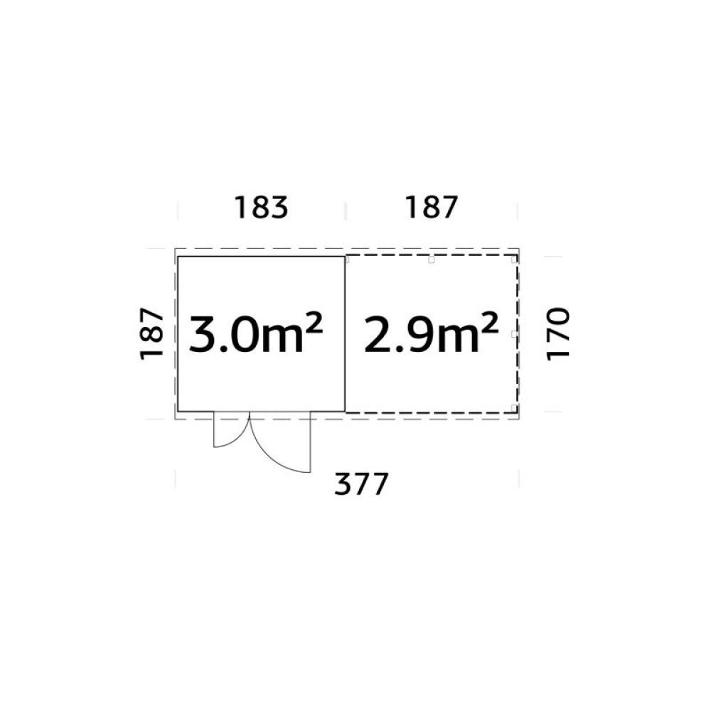 BOD PALMAKO LEIF 6,3 M² UBEHANDLET