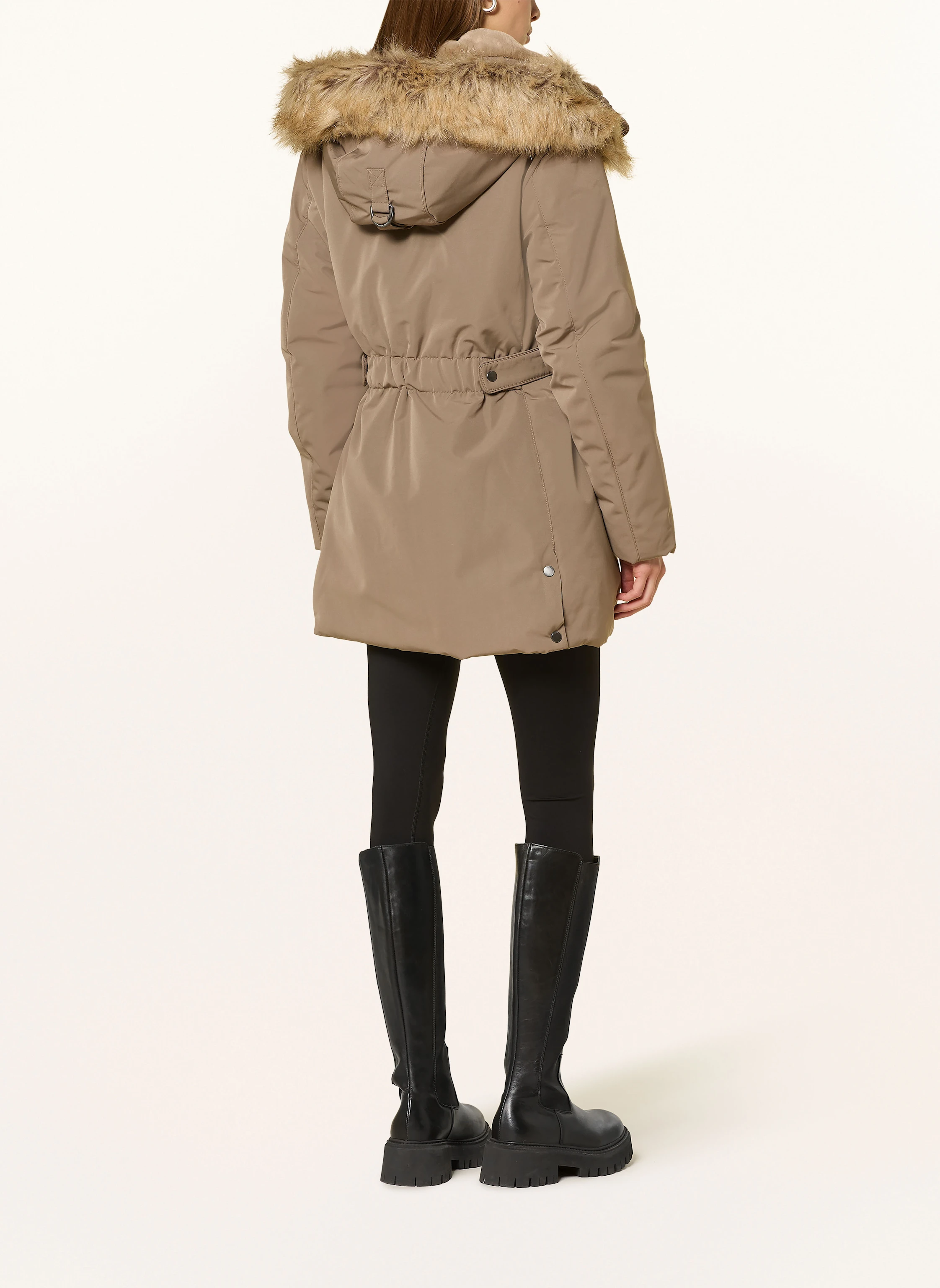 ONLY Parka mit abnehmbarer Kapuze und Kunstfell