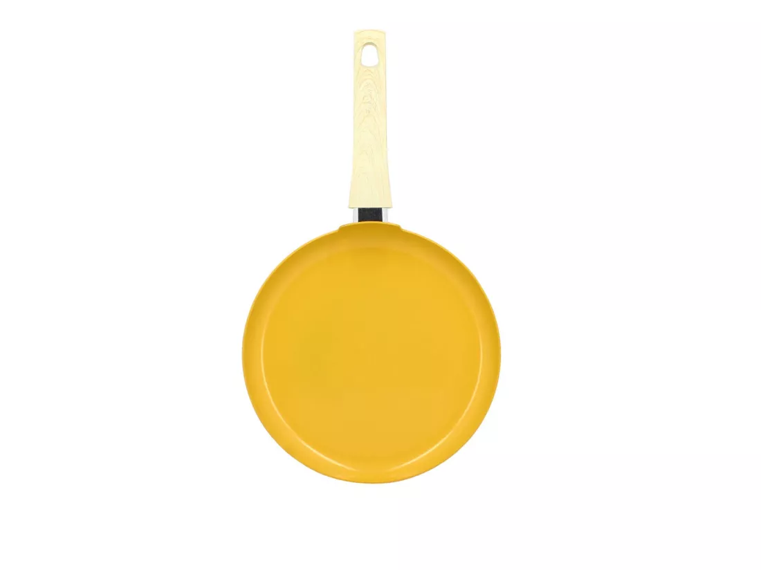 Menastyl - Crepiere 26cm Colorama Safran - En Aluminium - Revetement Antiadhesif En Ceramique