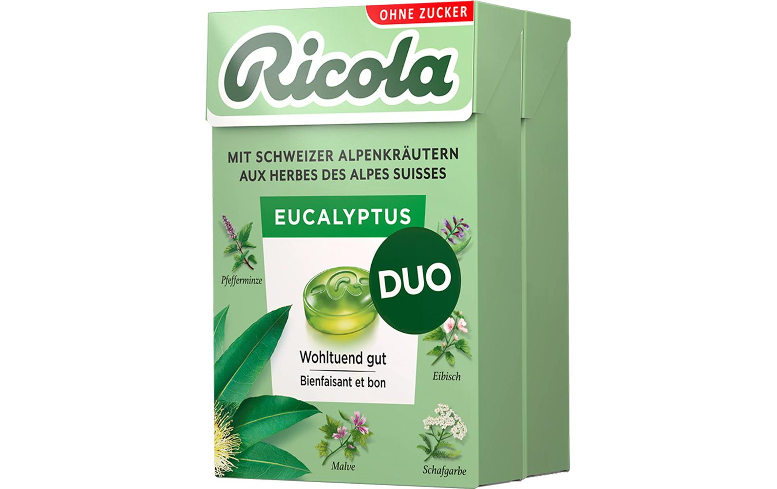 Bonbons Eucalyptus 2 x 50 gErfrischende Kräuterbonbons aus der Schweiz