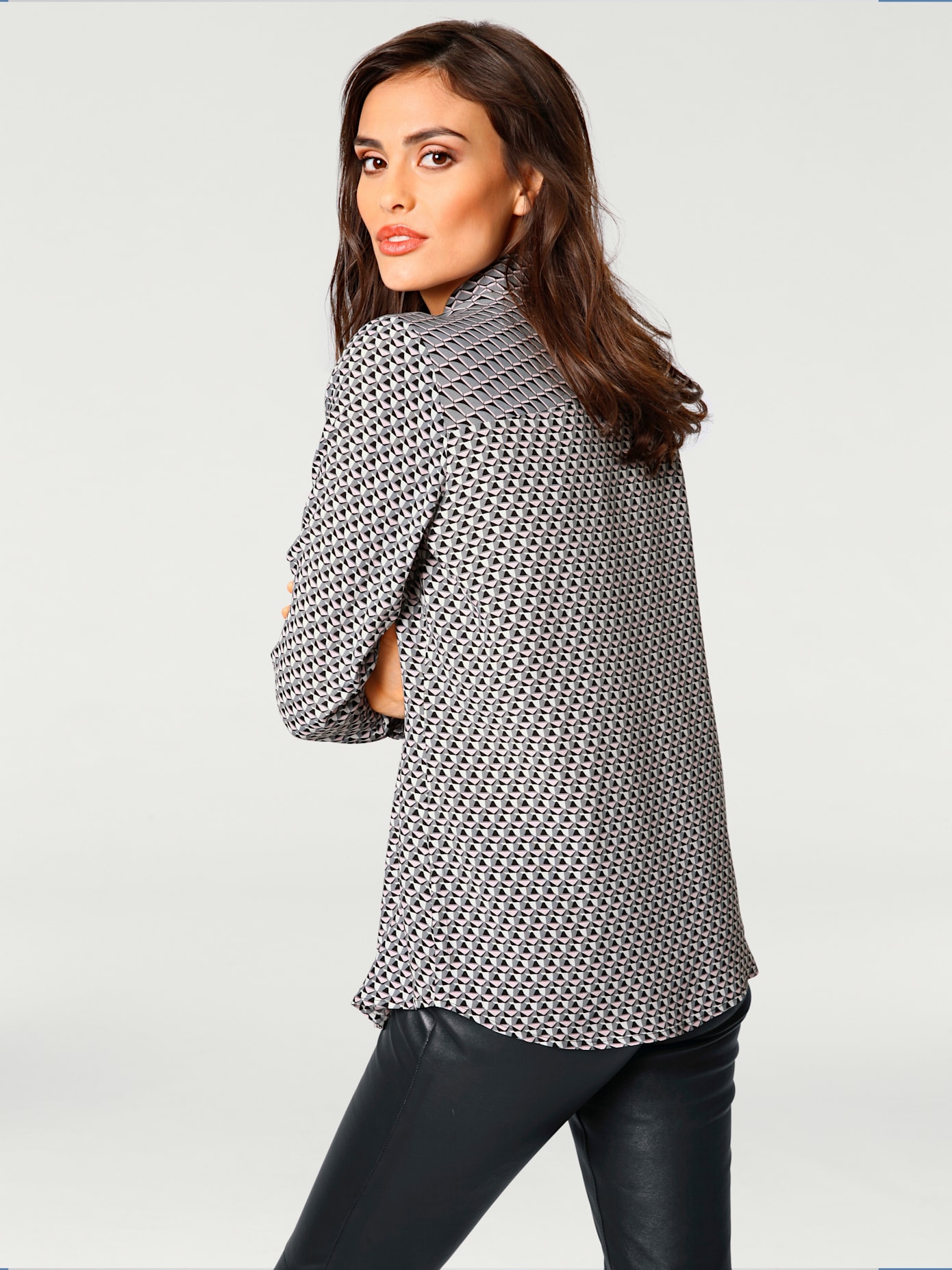 Chemisier look graphique, aspect patchwork