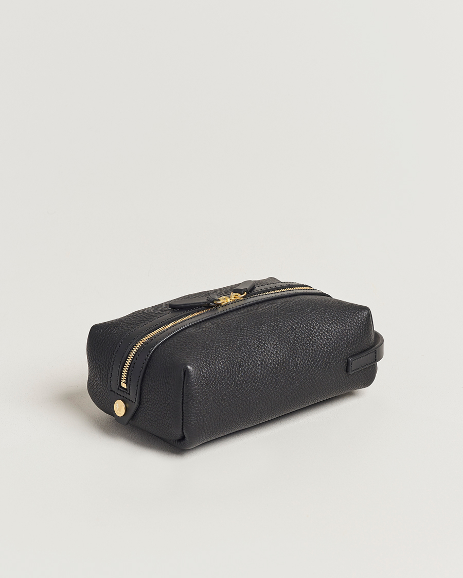 Mismo Groom Pebbled Leather Washbag Black