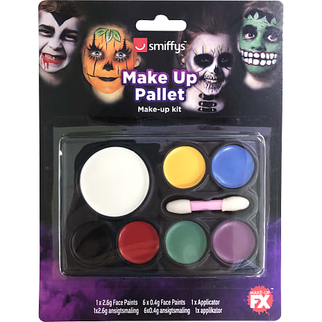 Halloween make-up sæt med 7 farver