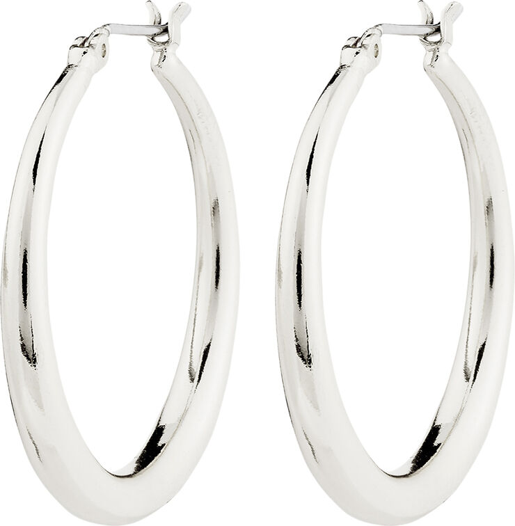 Pilgrim JORUN hoop earrings silver-plated Sølv
