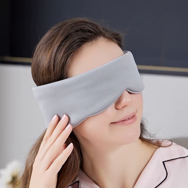 Fulddækkende søvnmaske til øjne og ører Grå