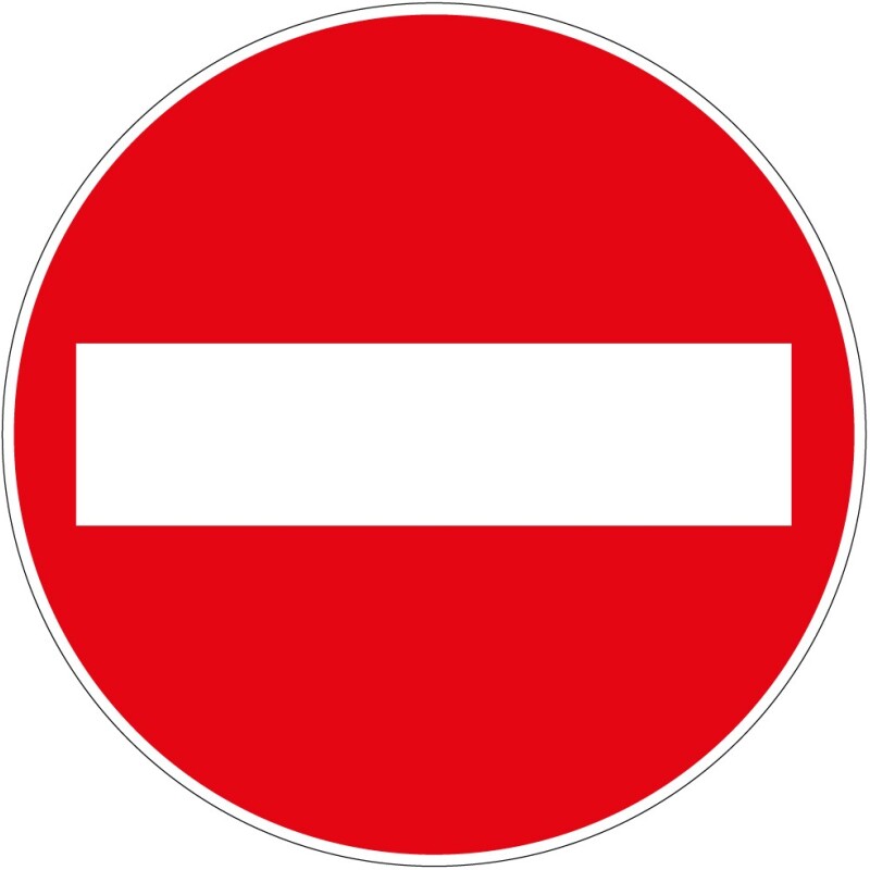 panneau rond sens interdit