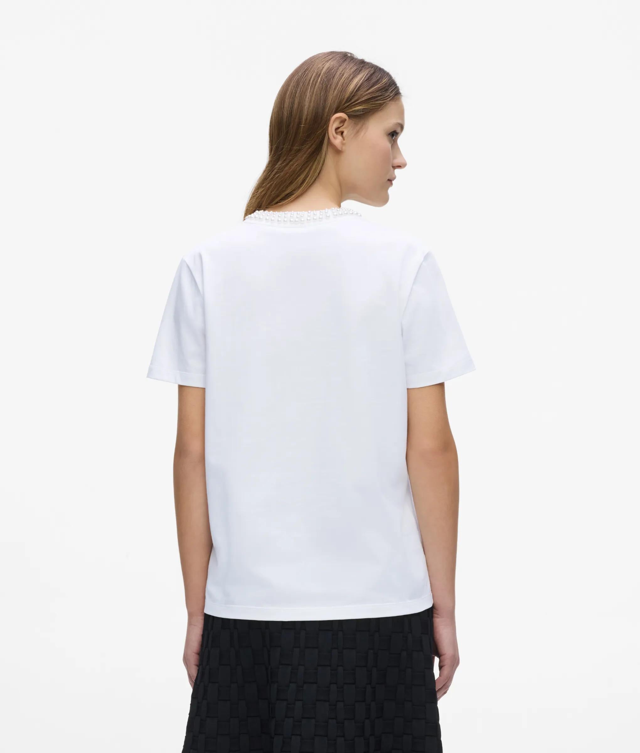 T-shirt met imitatieparels
