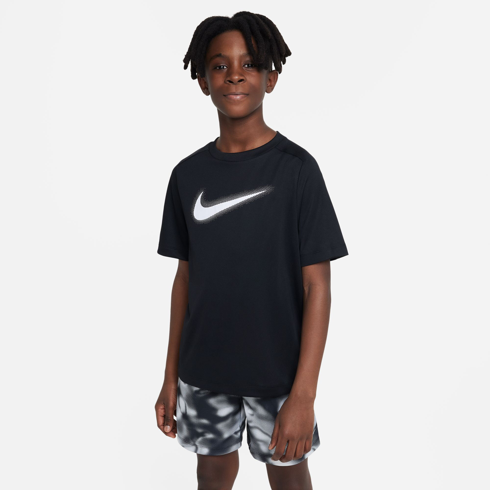 Nike Dri-Fit Graphic T-shirt Garçons - Noir , Blanc