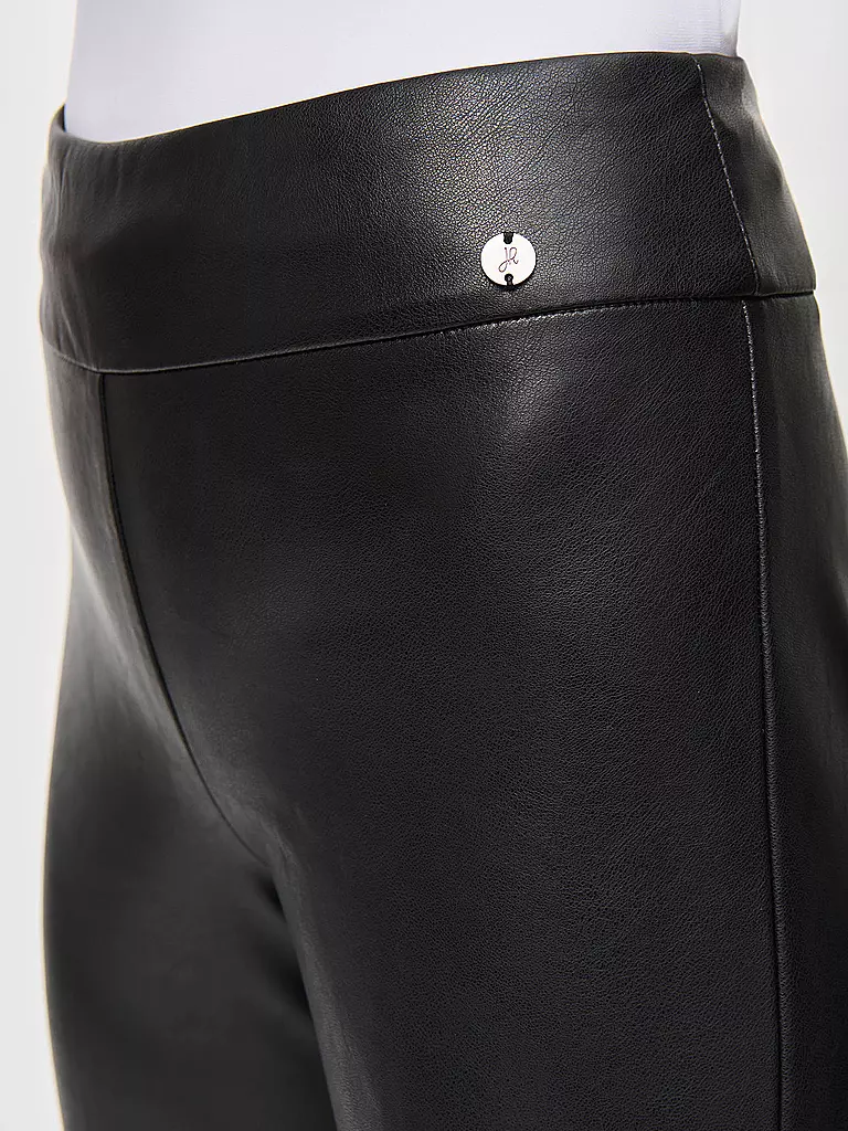 JOSEPH RIBKOFF Hose in Lederoptik Bootcut Fit 7/8 schwarz