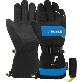 Reusch Maxim Gore-Tex Junior Fingerhandschuhe Black / Brilliant Blue / Safety Yellow Kinder