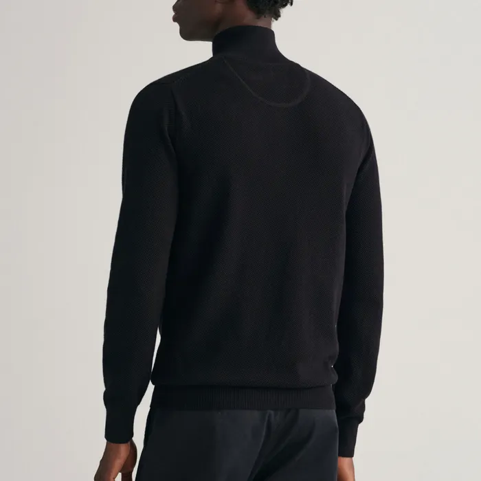 Gant Pique Half Zip Sweater Heren