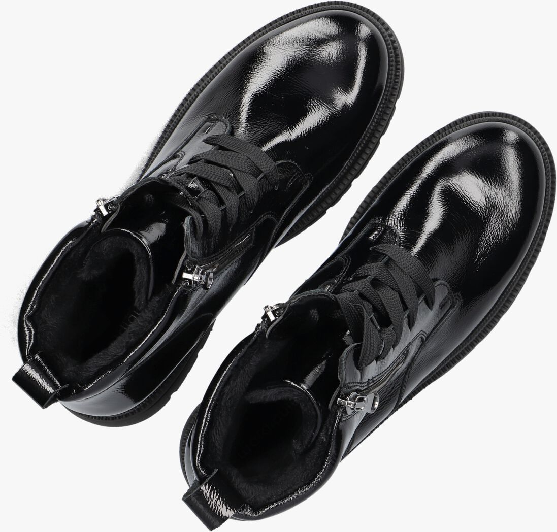 zwarte waldlaufer veterboots lak h rits booty