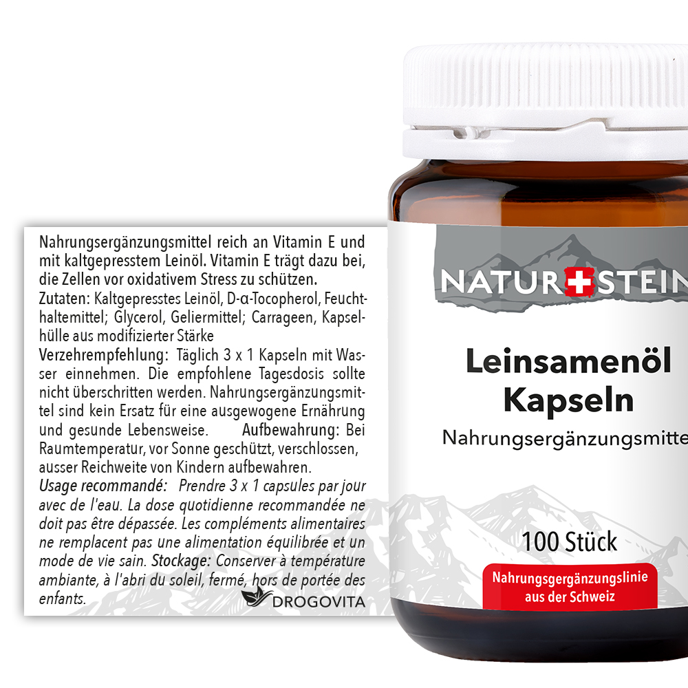 NATURSTEIN Leinsamenöl Kaps Glasfl 100 Stk