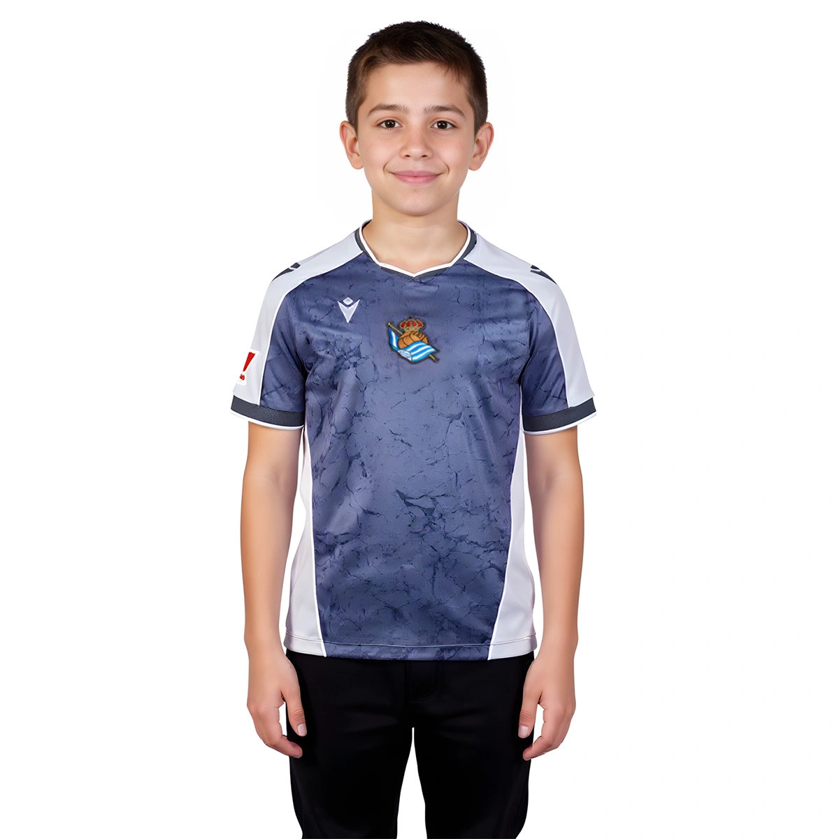 Camisola Macron Real Sociedad Segundo Equipamento 2025-2026 Criança
