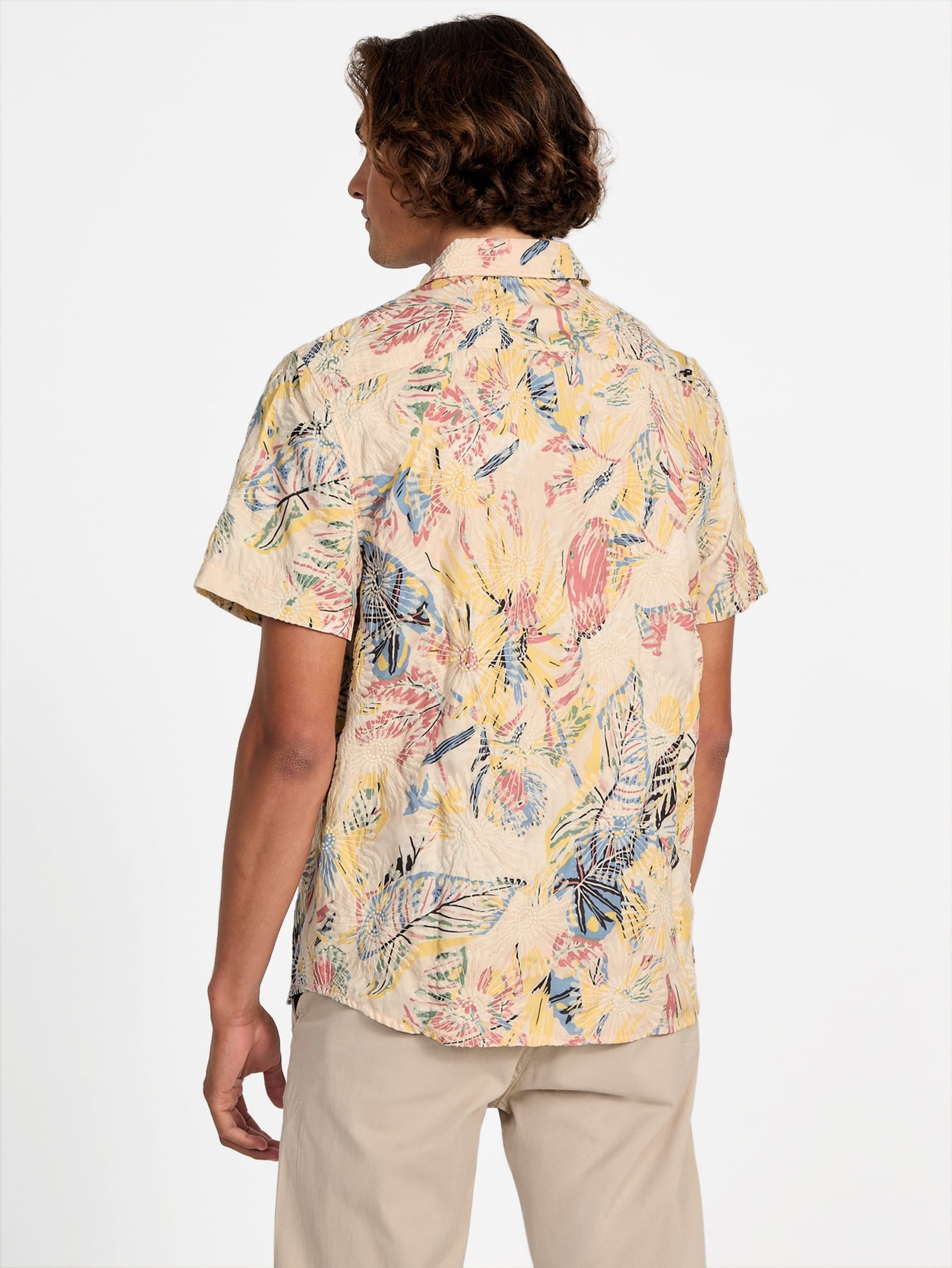 Camisa bordada estampada