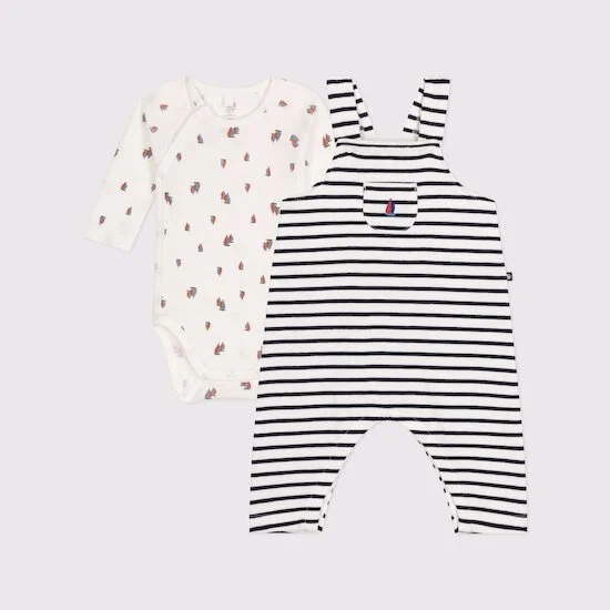 Salopette et body en coton   de               Petit Bateau