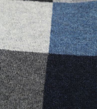 Profuomo Sjaal Wol Ruiten Navy PPTS30015A-P kopen