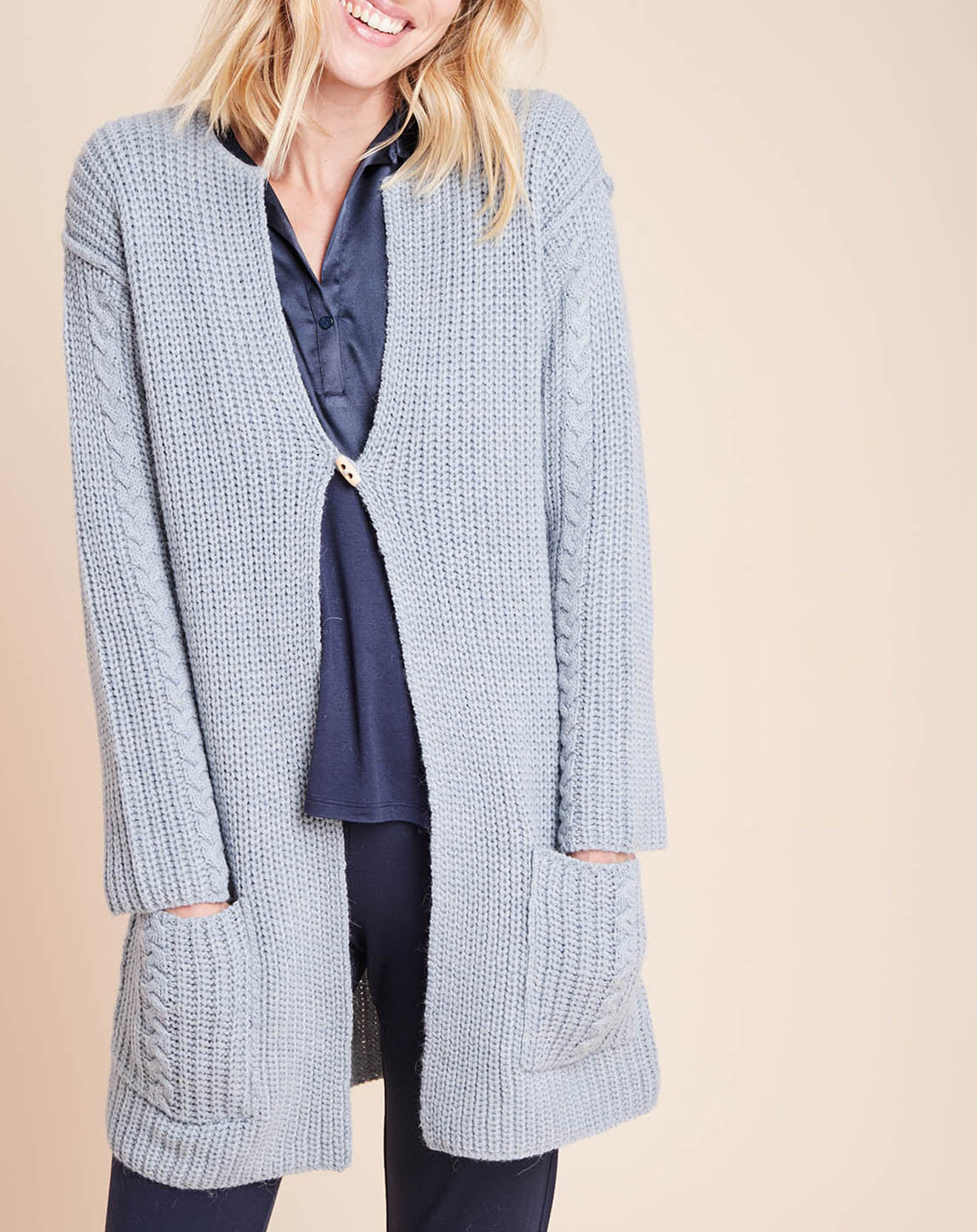 Le Chat Gilet Essentiel bleu
