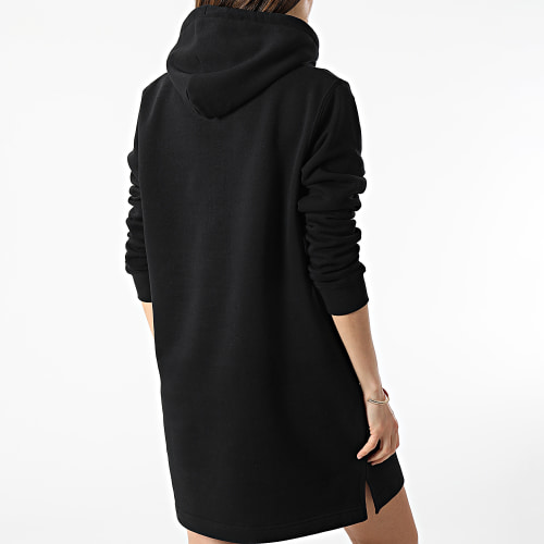 Robe Sweat Capuche Femme Logo Noir Rouge