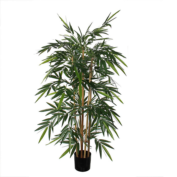 Bambou vert artificiel en pot plastique ø75 x h.150 cm