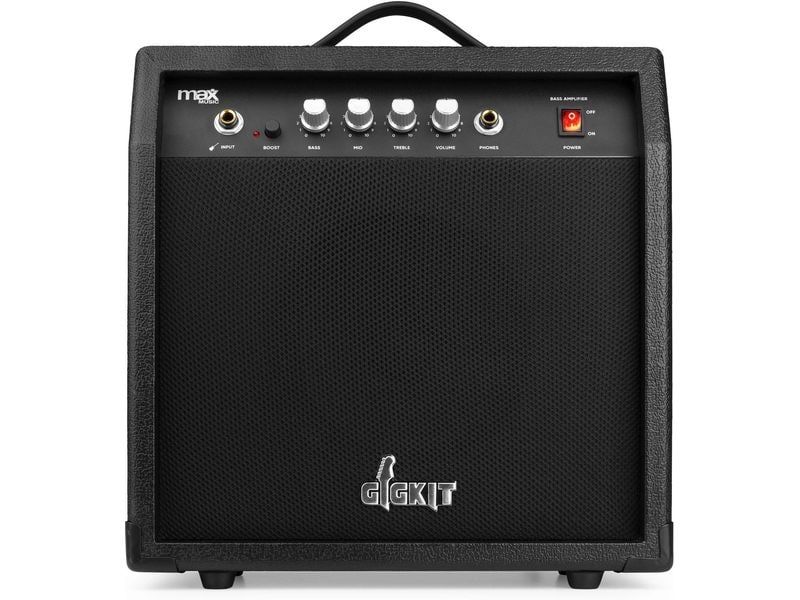 MAX E-Bass GigKit Weiss Bass Gitarrenset