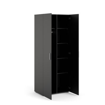 Kledingkast Pisa 2 deurs zwart 200x79x50 cm